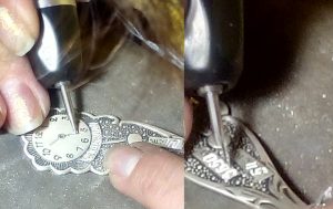 Процесс гравирования.